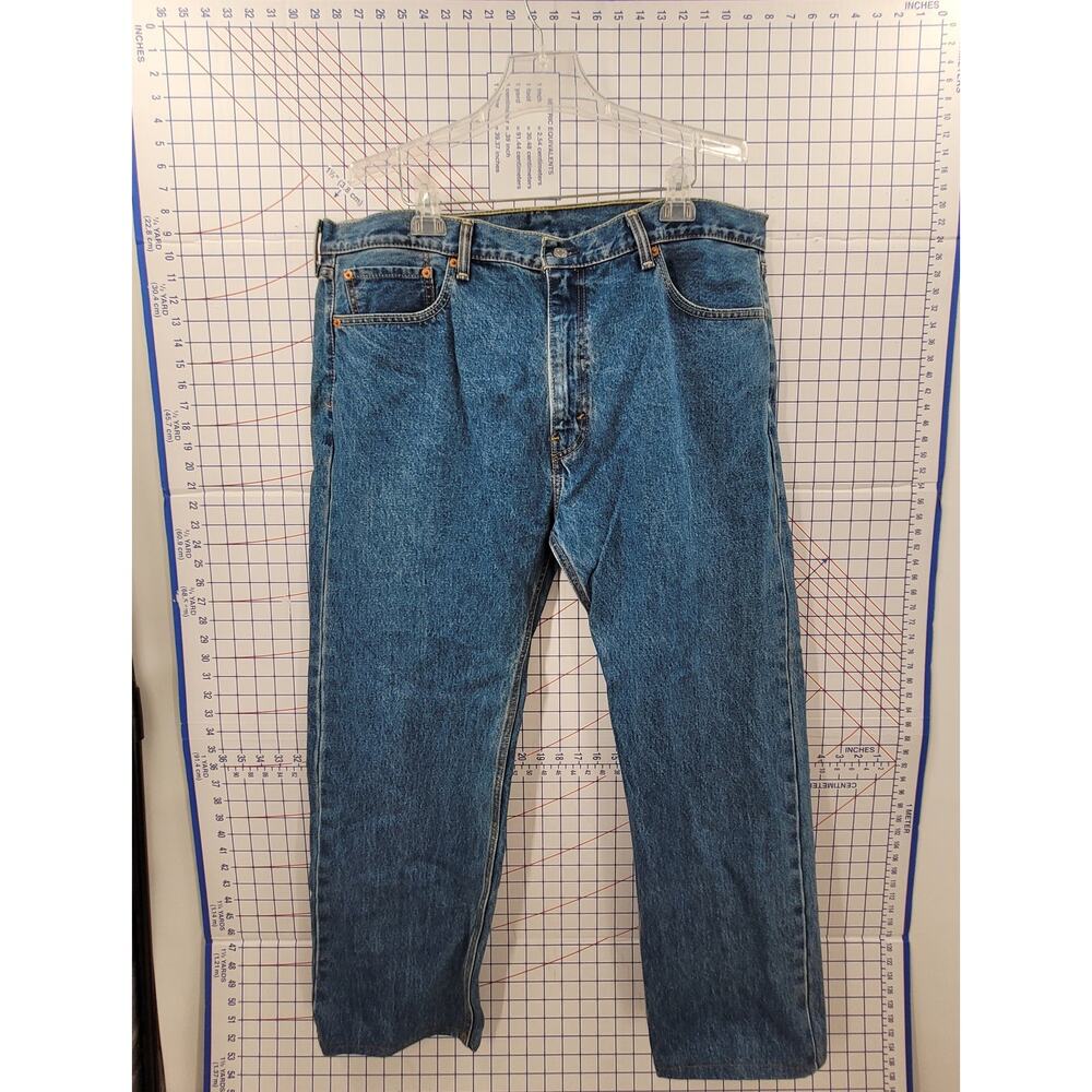 Levi’s 505 Vintage Blue Denim Straight Leg Jeans Classic Style Piece - Picture 5 of 16